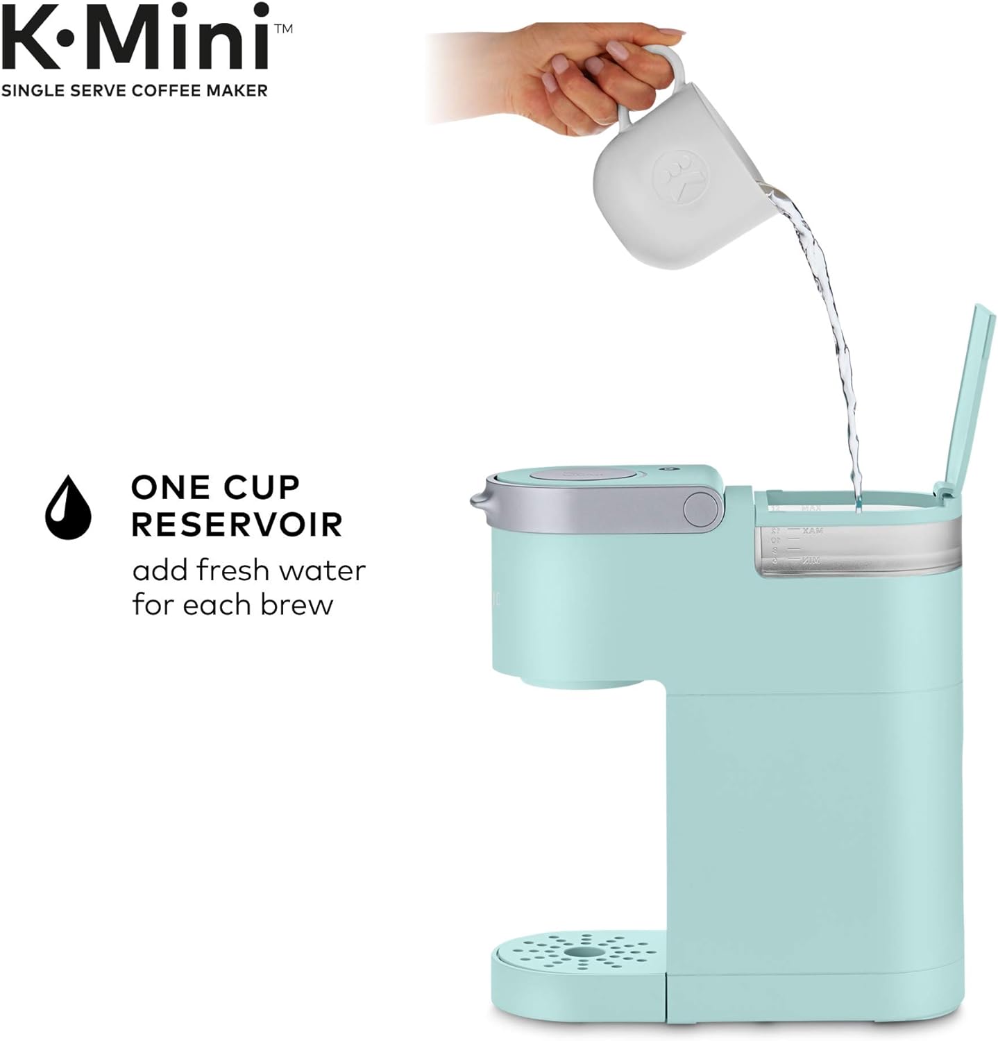 Keurig K-Mini Single Serve K-Cup Pod Coffee Maker, Dusty Rose, 6 to 12 oz.  Brew Sizes